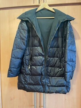 Moncler Double Sided Black Quilted Hooded Puffer Jacket